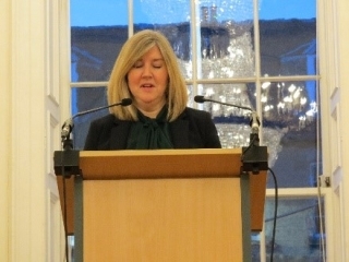 Alison Johnstone, Presiding Officer of the Scottish Parliament, making her address.