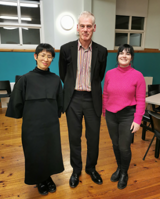 Meeting with Orkney Islands Councilor Mr. Leslie Manson (middle), Cultural/Information Assistant Ward also pictured (right).